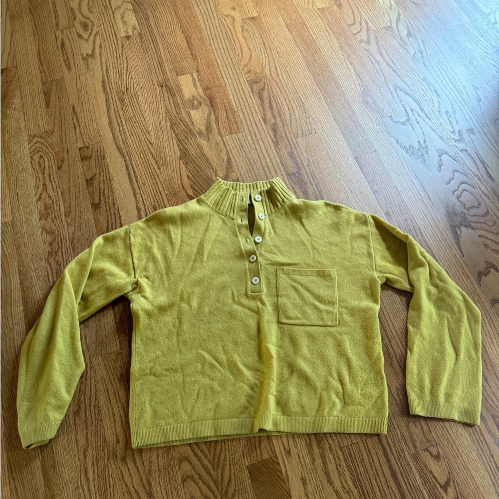 Everlane Golden Button-Up Sweater